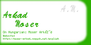 arkad moser business card